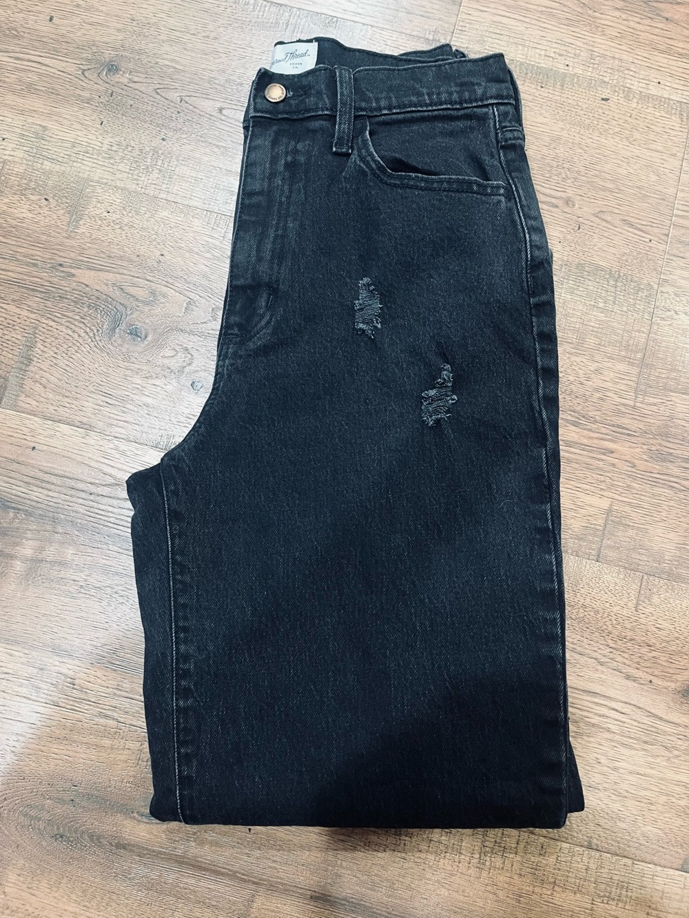 Distressed Black Jeans for Women. EUC. Size 8